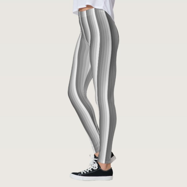 Grey shadow stripes leggings (Left)