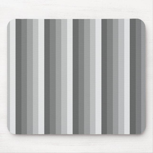Grey shadow stripes mouse mat (Front)
