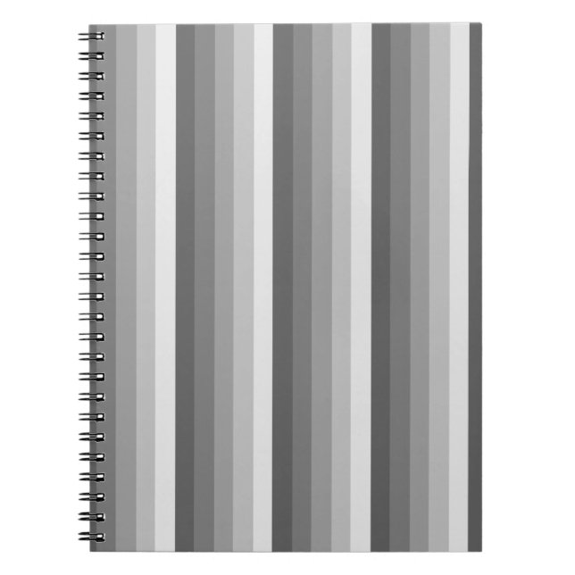 Grey shadow stripes notebook (Front)