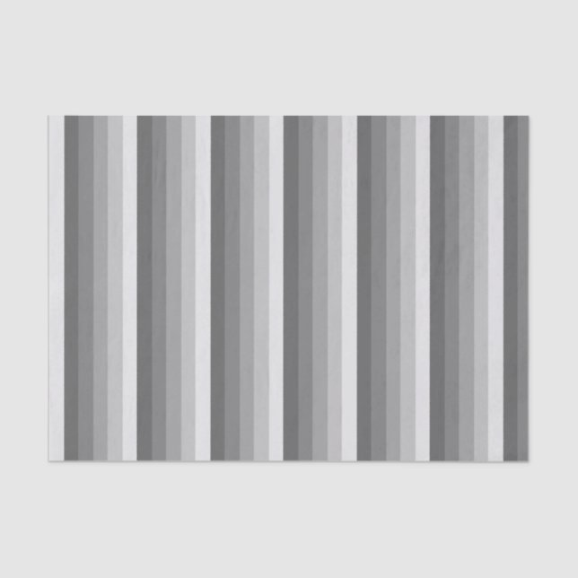 Grey shadow stripes tissue paper (Front)