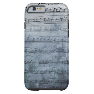 Grey Sheet Music Tough iPhone 6 Case