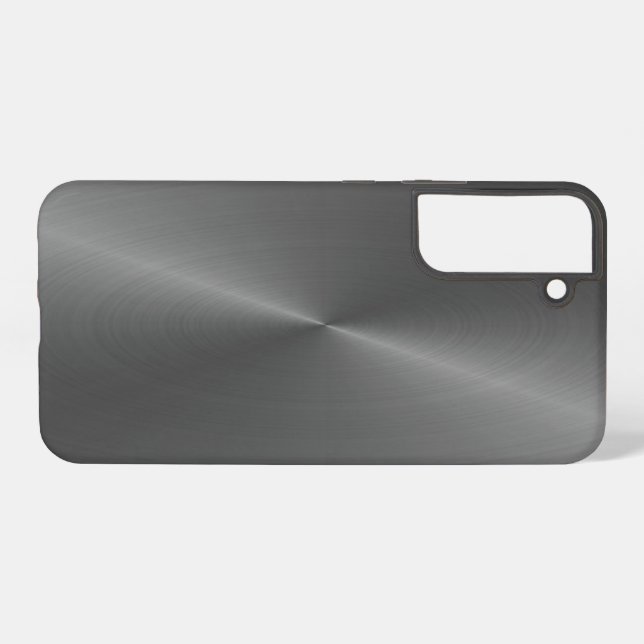 Grey shiny faux metal samsung galaxy case (Back Horizontal)
