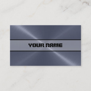 Grey Shiny Stainless Steel Metal Business Card