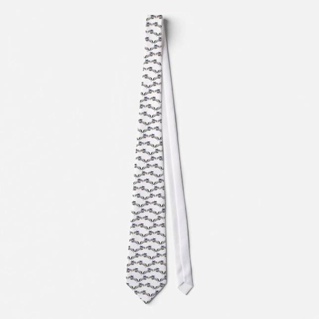 Grey Show Jumper Horse Tie (Front)
