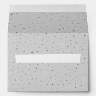 Grey Silver Confetti Envelopes