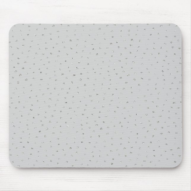 Grey Silver Confetti Mouse Mat (Front)