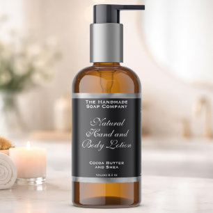 Grey & Silver Foil Cosmetics Bottle Label
