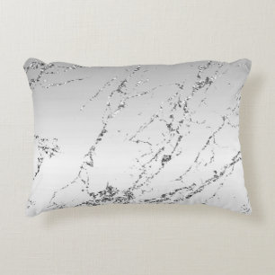 Grey Silver Glitzy Faux Glitter Decorative Cushion