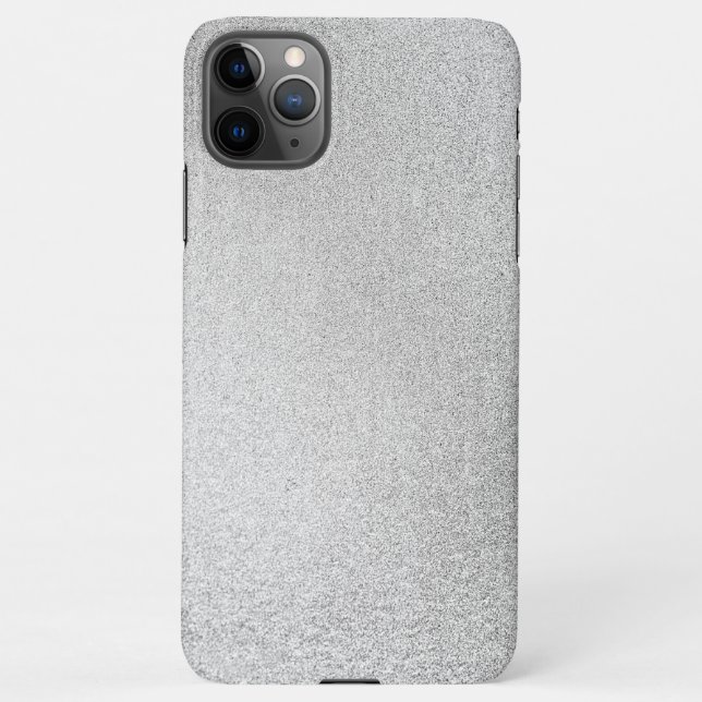 Grey Silver Golden Glitter Shiny Textured iPhone Case (Back)