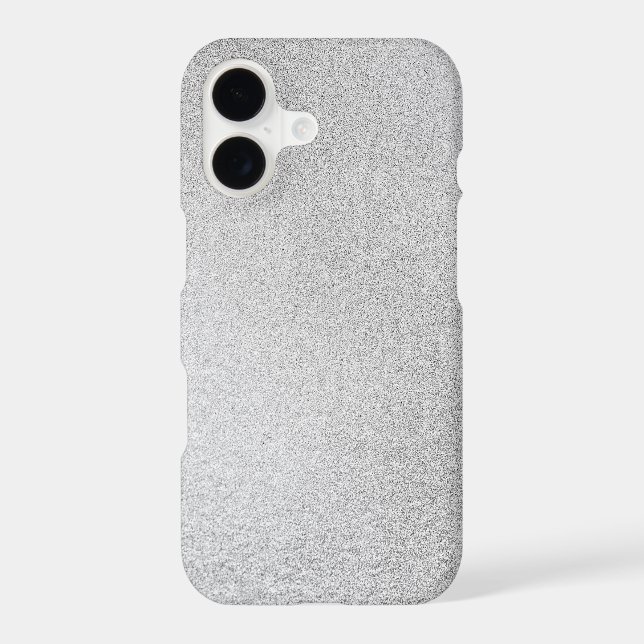 Grey Silver Golden Glitter Shiny Textured iPhone Case (Back)