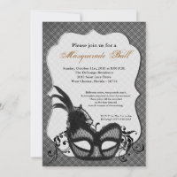 Grey Silver Masquerade Mask Ball Costume Halloween