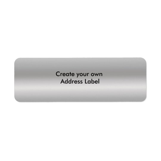 Grey Silver Matte Return Address Label
