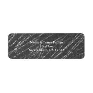 Grey & Silver Modern Glam Marble Stripe Party