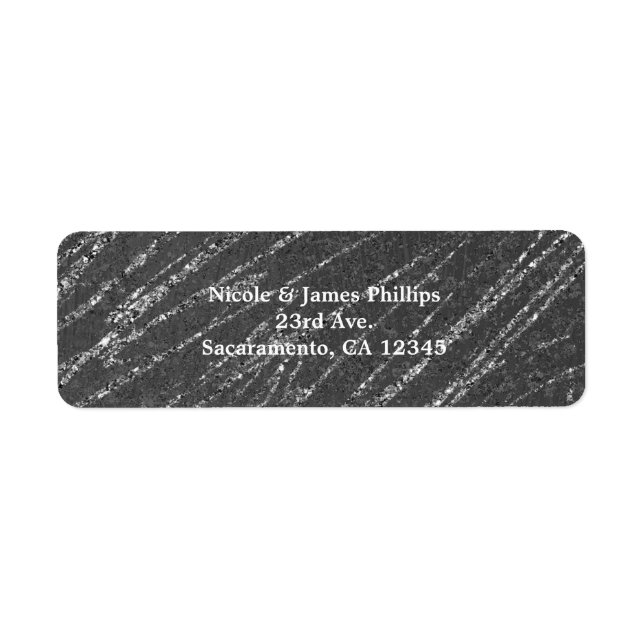 Grey & Silver Modern Glam Marble Stripe Party (Front)