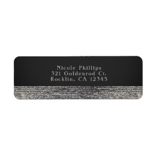 Grey & Silver Modern Glam Sequins Chic Invitation