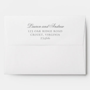 Grey Silver Modern Minimalist Envelope