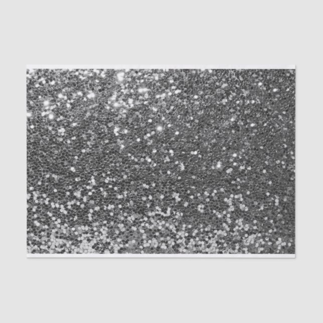 Grey Silver VIP Glitter Sparkly Sweet 16th Bride Tissue Paper (Front)
