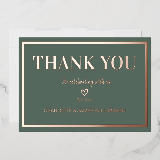 Grey Simple Minimalist Wedding Thank You    (Envelope)
