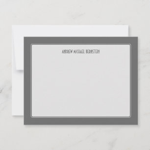 Grey Simple Note Card