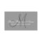 Grey Simple Plain Monogram Logo Business Card