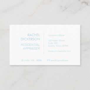 Grey Simple Residential Appraiser Business Card