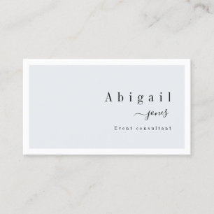 Grey Simple Script Modern Luxury Professional Business Card