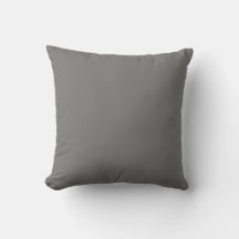 Grey Simple Solid Colour Throw Pillow