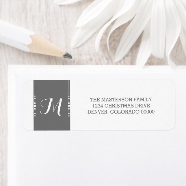 Grey Simply Chic Holiday Address Labels (Insitu)