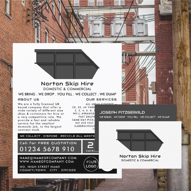 Grey Skip, Skip/Dumpster Company Advertising Flyer (Creator Uploaded)