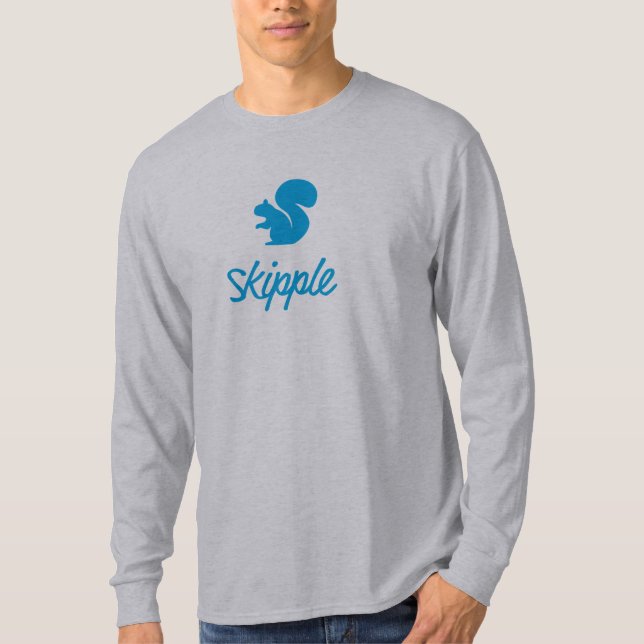 Grey Skipple Long-Sleeved T-Shirt (Front)
