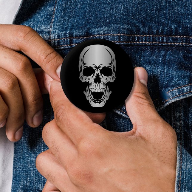 Grey Skull Button (Creator Uploaded)