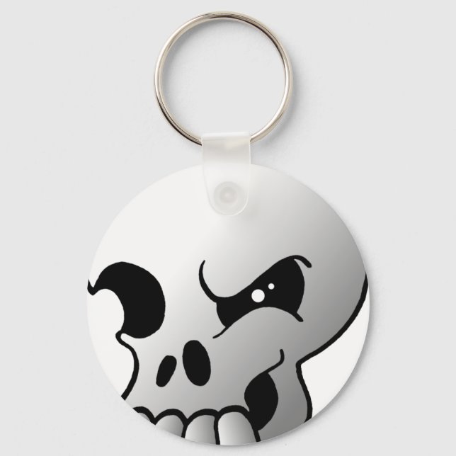 Grey Skull Keychain (Front)
