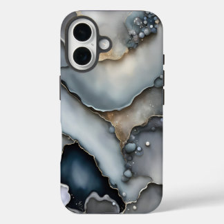 Grey Slate and Pebbles iPhone 16 Case