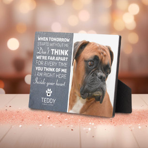 Grey Slate Pet Memorial Remembrance Dog Keepsake Plaque