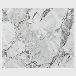 Grey Slate Whisper Stream Marble Texture Wrapping Paper