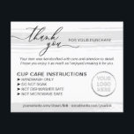 Grey Small Business Tumbler Cup Care Instructions Flyer<br><div class="desc">Grey Small Business Tumbler Cup Care Instructions</div>
