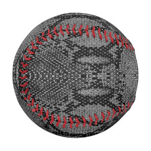 Grey Snake Skin Print Baseball