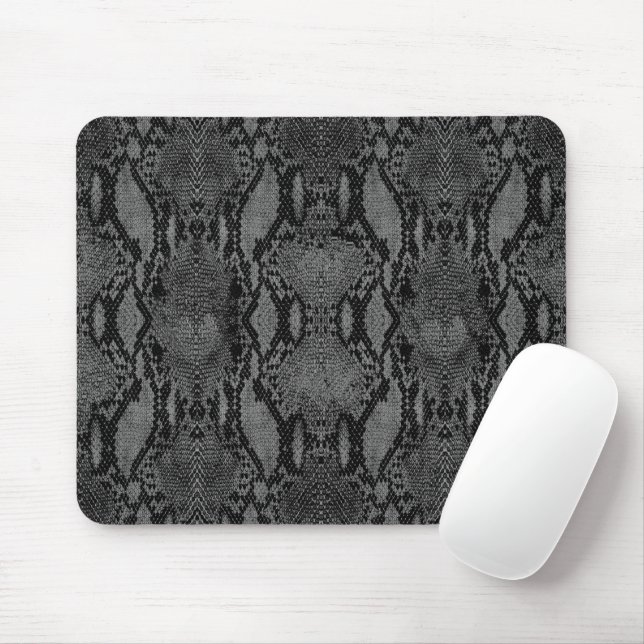Grey Snake Skin Print Mouse Mat (With Mouse)