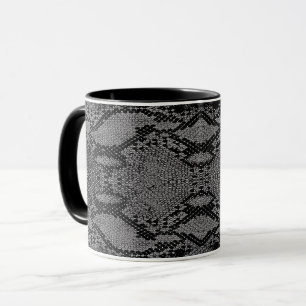 Grey Snake Skin Print Mug