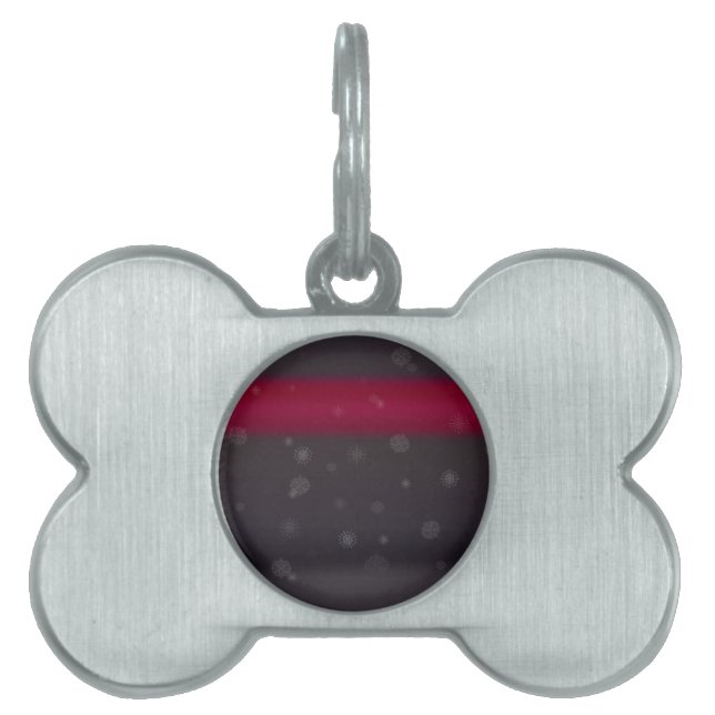 Grey Snow Pet Name Tag (Front)