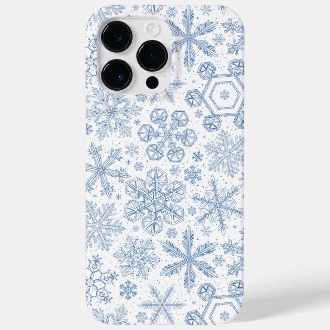 Grey Snowflakes on off white Case-Mate iPhone Case (Back)
