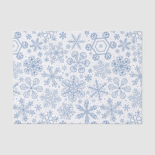 Grey Snowflakes on off white Tissue Paper