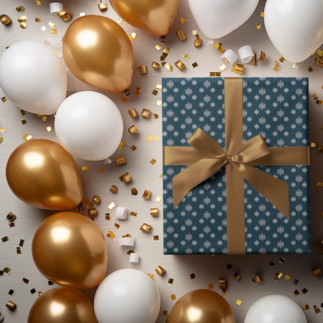 Grey Snowflakes Wrapping Paper Sheets (Creator Uploaded)