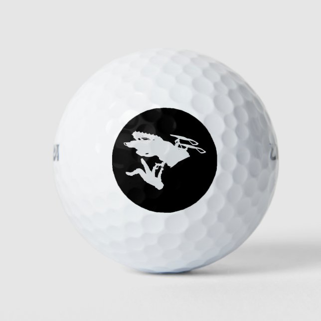 Grey Snowmobiler Golf Balls (Front)
