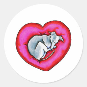 Grey Snuggle Bug Classic Round Sticker