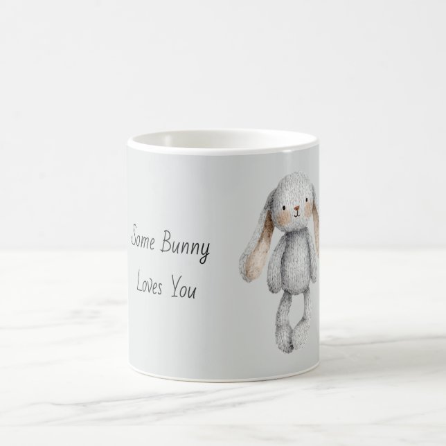 Grey Some Bunny Loves You Coffee Mug (Center)