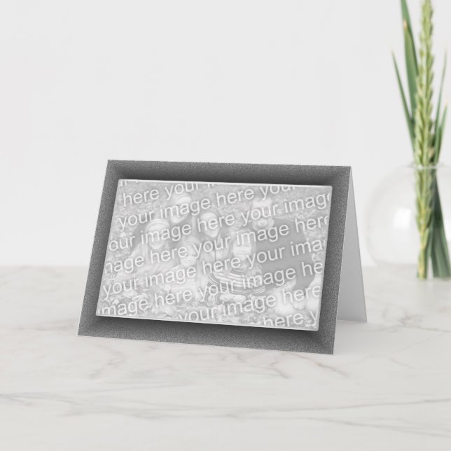 Grey Speckled (photo frame) Card (Front)