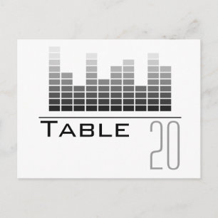 Grey Spectrum Analyzer Table Number Postcard