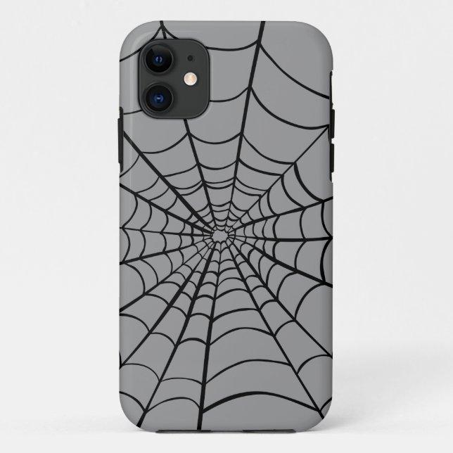 Grey Spider Web Case-Mate iPhone Case (Back)