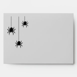 Grey Spiders and Lace Invitation Envelope